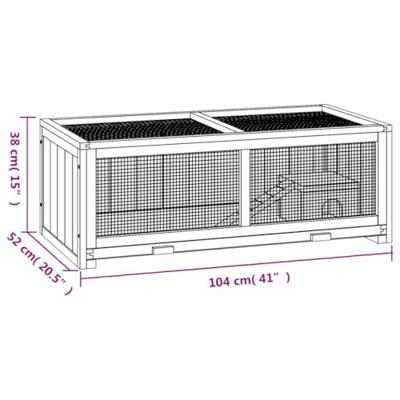 VidaXL Hamsterkooi 104x52x38 cm massief vurenhout VidaXL Hamsterkooi 104x52x38 cm massief vurenhout