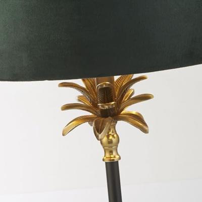 Searchlight TafellampPalm zwart met groene kap - EU81211GR