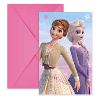 Globos Uitnodigingen en enveloppen fsc frozen 2 wind spirit, 6st. - thumbnail