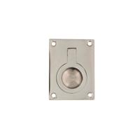 Intersteel Luikring rechthoekig 41x31mm - nikkel glans - thumbnail