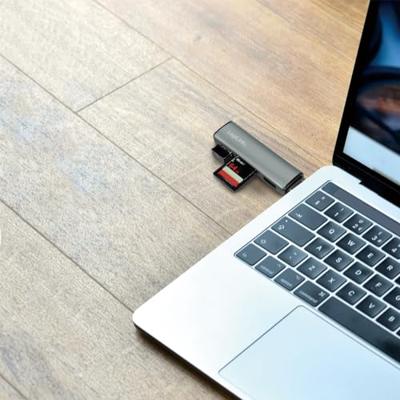 LogiLink UA0394 USB 3.2 Gen 2-hub Met aluminium behuizing, Met ingebouwde SD-kaartlezer, Met status-LEDs Space grijs LogiLink UA0394 USB 3.2 Gen 2-hub Met aluminium behuizing, Met ingebouwde SD-kaartlezer, Met status-LEDs Space grijs