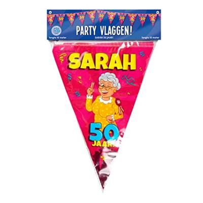 Vlaggenlijn 50 Jaar Sarah Cartoon (10m)