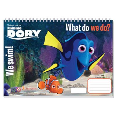Diakakis kleurboek Finding Dory junior 33 cm papier donkerblauw Diakakis kleurboek Finding Dory junior 33 cm papier donkerblauw