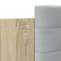 Bedframe met hoofdbord en LED sonoma eikenkleurig 90x200 cm - thumbnail