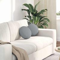 VidaXL Zitkussens 2 pcs lichtgrijs ø30 x 13 cm stof - thumbnail