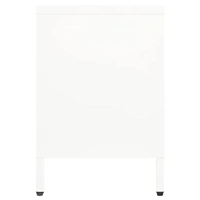 Tv-meubel 105x35x52 cm staal en glas wit