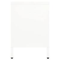 Tv-meubel 105x35x52 cm staal en glas wit - thumbnail