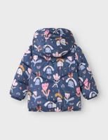 Gewatteerd donsjack met capuchon voor meisjes NAME IT indigoblauw - thumbnail