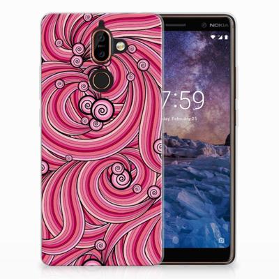 Nokia 7 Plus | Hoesje maken | Swirl Pink
