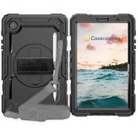Casecentive Handstrap Pro Hardcase met handvat Galaxy Tab A8 2022 zwart - thumbnail