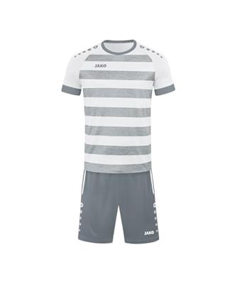 JAKO 4214K Shirt Celtic Melange Km Kids - Wit/Steengrijs - 164