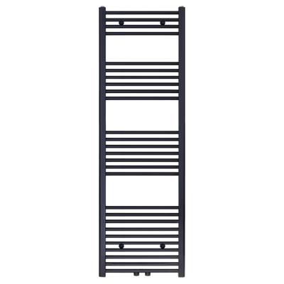 Designradiator BWS Nile Gobi 160x50 cm Geborsteld Mat Zwart Midden/zij-onderaansluiting