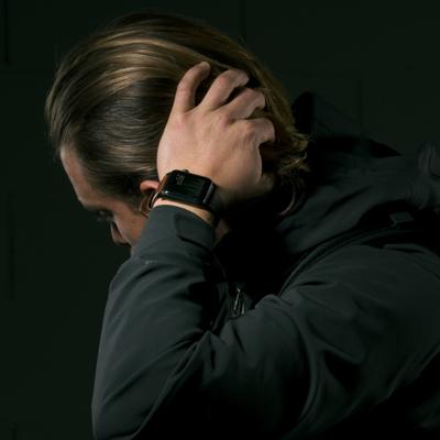 Nomad Modern lederen horlogeband brown / zwarte hardware 45/46/49 mm - Rustic Brown