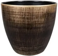 TS Collection bloempot alisa kunststof, metaal 25x23cm goud - thumbnail