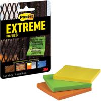 Memoblok Post-it Extreme 76x76mm 3 kleuren assorti - thumbnail