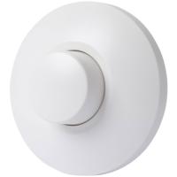 EcoDim - LED Vloerdimmer - ECO-DIM.09 - Fase Afsnijding RC - Enkel Knop - 0-50W - Rond - Mat Wit - thumbnail