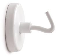 Magneet met haak MAUL 47mm trekkracht 12kg wit 5 stuks - thumbnail