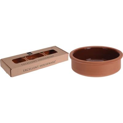 Excellent Houseware Tapasschalen terracotta 3 stuks