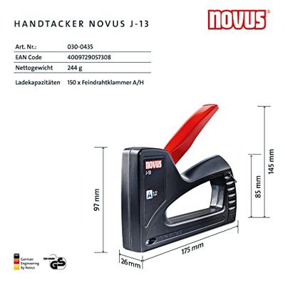 Novus Office J-13 worker 103463004 Nietpistool Type niet Type 53, Type 37 Lengte nieten 4 - 10 mm