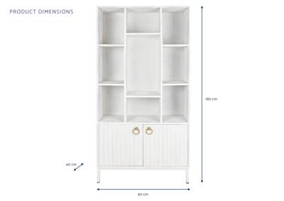 Planken DKD Home Decor Wit Metaal Mangohout 90 x 40 x 180 cm