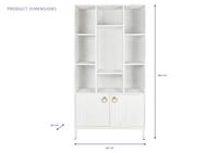 Planken DKD Home Decor Wit Metaal Mangohout 90 x 40 x 180 cm - thumbnail