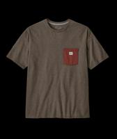 Patagonia Shop Sticker Pocket Responsibili-Tee T-shirt Heren Marlow Brown L - thumbnail