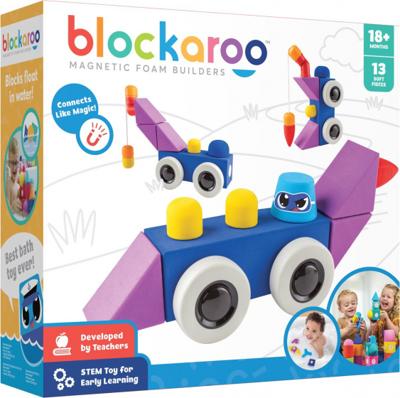 Blockaroo magnetische foam blokken voertuigen, 13dlg.