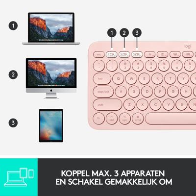 Logitech K380 for Mac Multi-Device Bluetooth Keyboard - Roze toetsenbord