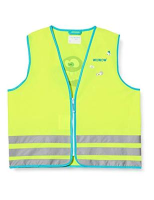 Wowow Reflectievest kids crazy monster maat l geel