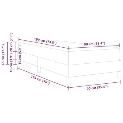 Boxspringbed met matras Donkergrijs 90 x 190 cm Fluweel