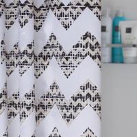 Sealskin douchegordijn Motif 100% polyester zwart print 180x200 cm - thumbnail