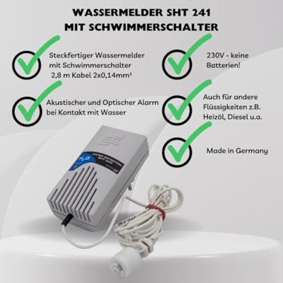 Schabus 300241 SHT 241 Watermelder werkt op het lichtnet - thumbnail