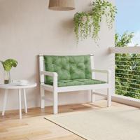 VidaXL Tuinbankkussens 2 st bladpatroon 100x50x7 cm stof - thumbnail
