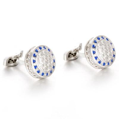 Franse Manchetknopen ronde crystal Manchetknopen