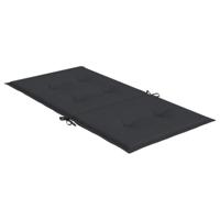 VidaXL Tuinstoelkussens lage rug 4 st 100x50x3 cm oxford stof zwart - thumbnail