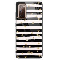 Samsung Galaxy S20 FE glazen hardcase - Hart streepjes - thumbnail