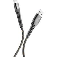 Cellularline Extreme USB-kabel 1 m USB A USB C Zwart - thumbnail