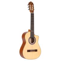 Ortega RQ25 Requinto Series Natural 1/2-formaat klassieke gitaar met gigbag - thumbnail