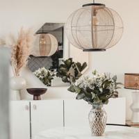 QAZQA Smart hanglamp bruin 48 cm incl. Wifi G95 - Rob - thumbnail