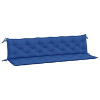VidaXL Tuinbankkussens 2 st 200x50x7 cm oxford stof blauw - thumbnail