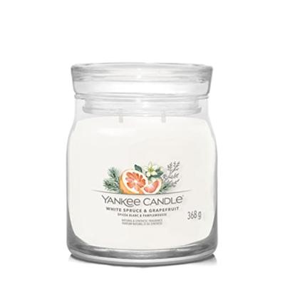 Yankee Candle white spruce & grapefruit signature medium jar