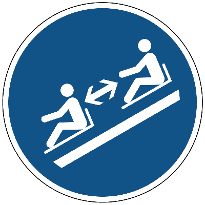 Afstand houden gebods- Ø 150 mm - Sticker Afstand houden gebods- Ø 150 mm - Sticker