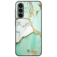 Samsung Galaxy A36 hoesje - Marmer mint goud - thumbnail