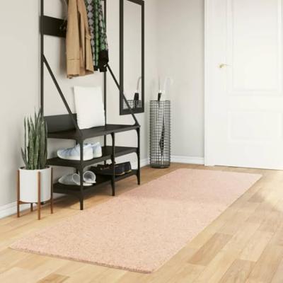 VidaXL Vloerkleed huarte laagpolig zacht wasbaar 80x250 cm roze VidaXL Vloerkleed huarte laagpolig zacht wasbaar 80x250 cm roze