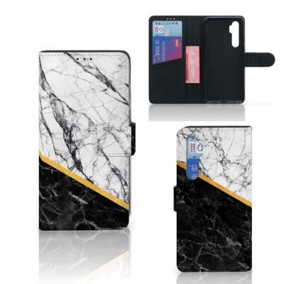 Xiaomi Mi Note 10 Lite | Bookcase | Marmer Wit Zwart - Origineel Cadeau Man