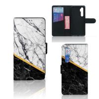 Xiaomi Mi Note 10 Lite | Bookcase | Marmer Wit Zwart - Origineel Cadeau Man - thumbnail