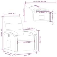 Fauteuil verstelbaar elektrisch stof taupe - thumbnail