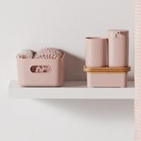 Doucheset - VANDAAG - UTILITY - Mand, mat, gordijn - Roze - thumbnail