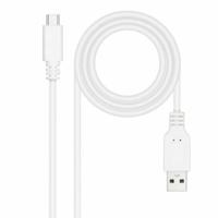NANOCABLE 10.01.2103-W USB 2.0-kabel, 3 A, USB-C/M-A/M, wit, 3 m - thumbnail