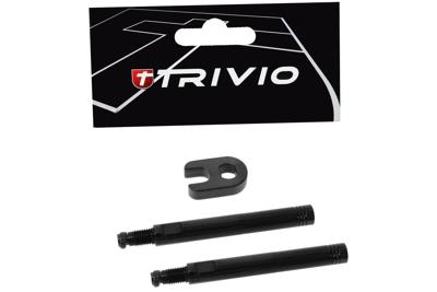 Trivio - ventielverlenger set zwart 50mm inclusief gereedschap
